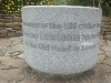 Close up of the memorial dedication.